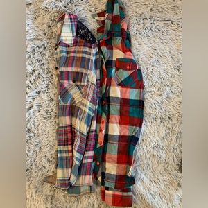 2 womens plaid shirts